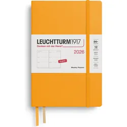 Leuchtturm 1917 Wochenplaner 2026 EN B6+, Hardcover, orange