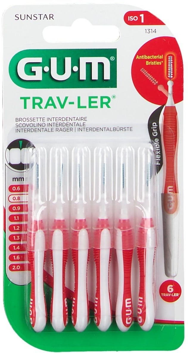 Gum® Trav-Ler® 0,8 mm Rot Kerze mit Kappe