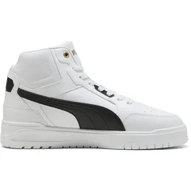 Puma Shuffle Downtown Mid Herren Weite M Weiß/Schwarz/Gold 46