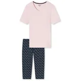 SCHIESSER Uncover by Schiesser Damen Schlafanzug 3/4, rosé, 48