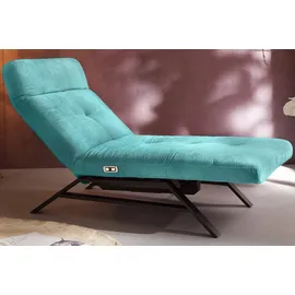 KAWOLA Relaxliege AMERIVA Velvet 80 x 110 x 158 cm Smaragd mit Kissen und Kopfteil
