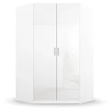 Rauch Celle weiß Weiß, Hochglanz weiß), B:117cm H:197cm T:117cm, Holzwerkstoff, Schränke