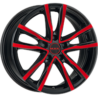 Mak Milano, 8x18 ET40 5x110 65,1, black and red