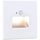 Paulmann 93133 LED-Wandeinbauleuchte LED Wandeinbauleuchte Edge Quadro eckig 80x42mm 1,2W 25lm 230V 2700K Weiß