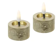 MARELIDA Teelichter Lina 4,4 cm 2 St. gold