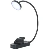 Flexible Led-klemm-leseleuchte Mit Lesezeichen, Augenschonende Leselampe, Usb-aufladbar, Dimmbares Nachtlicht