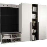 ABIKS MÖBEL Garderoben-Set MIRO Set 8, Garderobe mit gepolsterten Paneelen, Modern Design schwarz