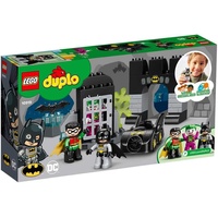 LEGO 10919 DUPLO Super Heroes DC Bathöhle mit Batmobil, Batman, Robin, Joker und Auto, Baby Spielzeug ab 2 Jahre, Kinderspielzeug, Motorikspielzeug