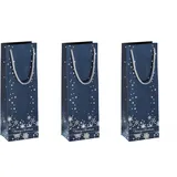 Sigel Flaschentüte 12,5 x 36 cm 3 St. Blau/Silber