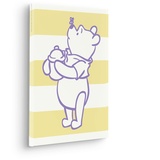 KOMAR Keilrahmenbild im Echtholzrahmen - Winnie the Pooh Sweet Tooth - Größe 30 x 40 cm - Disney, Kinderzimmer, Wandbild, Kunstdruck, Wanddekoration, Design