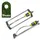 Bradas Viereckregner 230 m2 Aluminium Lime