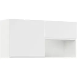 Mehrzweckschrank-Set IMPULS KÜCHEN, weiß mit beton, optik natur, B:120cm H:57,9cm T:34,5cm, Holzwerkstoff, Pulverlack, Kastenmöbel-Sets, Vielfältige Varianten verfügbar; kombinierbar mit anderen Artikeln