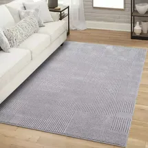 Carpet City "FLAIR177", grau, B:160cm H:11mm L:230cm, Obermaterial: 50% Polyester, 50% Polypropylen, Teppiche, Teppich, Kurzflor-Teppich, Skandi-Stil, Wohnzimmer