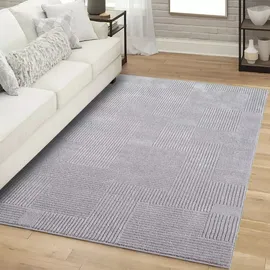 Carpet City "FLAIR177", grau, B:160cm H:11mm L:230cm, Obermaterial: 50% Polyester, 50% Polypropylen, Teppiche, Teppich, Kurzflor-Teppich, Skandi-Stil, Wohnzimmer