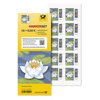 DeutschePost Briefmarken Set, 10 Stück à 5cent, Seebriefrose, Ergänzungsmarke, selbstklebend