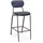 BIZZOTTO Barhocker Debbie Retro 2er Set Kunstleder Metall gepolstert Blau