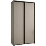 möbel kryspol Schwebetürenschrank Dakota 130 x 235,2 x 45 cm Schwarz