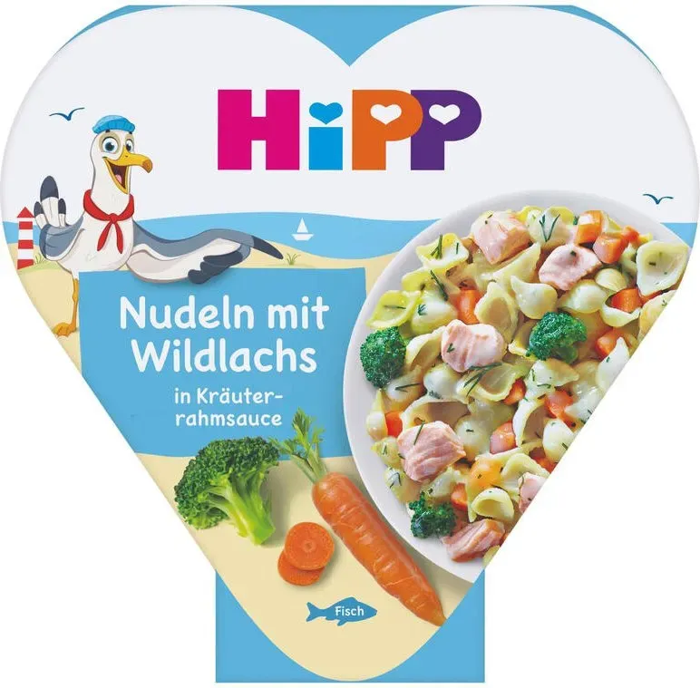 HiPP Kinder-Teller Nudeln mit Wildlachs in Kräuterrahmsauce 1-3 Jahre 250 g