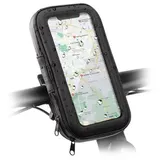 SBS Regenfeste Handyhalterung für Fahrrad/E-Scooter bis 6,7" schwarz