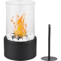 Tischkamin, Tischkamin, Tischfeuerstelle Mit Weißem Stein, Tragbarer Kamin, Mini-persönlicher Innen- Und Außenkamin – Bioethanol-brennstoff, Heimdekor, Geschenke