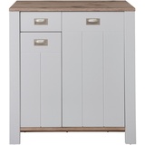 MID.YOU Schuhschrank Braun, Grau, Eichefarben - 98x105x38 cm, Beimöbel erhältlich, Garderobe, Schuhaufbewahrung, Schuhschränke