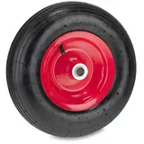 Relaxdays Schubkarrenrad 3,50-6 rot/schwarz