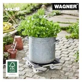 Wagner Pflanzenroller MAXIGRIP 39 x 39 x 10 cm Holz, TK 200 kg