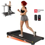 Vankel Laufband mit 8% Steigung, LED-Display und App (Fernbedienung), Smartes Walking Pad für Homeoffice und aktive Pausen schwarz