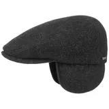 Stetson Flat Cap (1-St) Ohrenschutz mit Schirm, Made in the EU schwarz XL (60-61 cm)
