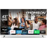 Thomson 43 Zoll (109cm) Google TV FHD Weiß Sprachsteuerung Triple Tuner Smart TV - 43UG4S14W - 2024