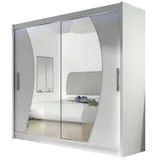 Mirjan24 Schiebetürenschrank London IX 180 x 215 x 58 cm Weiß