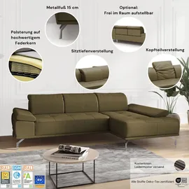 Home Affaire Polsterhocker Caluna 89 x 45 x 89 cm Grau