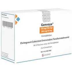 GENVOYA 150 mg/150 mg/200 mg/10 mg Filmtabletten 3X30 St