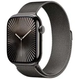 Apple Watch Series 10 GPS + Cellular 46 mm Titangehäuse schiefer Milanaise Armband schiefer S/M