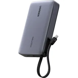 UGREEN PB551 20.000mAh 145W Powerbank 1x USB-C USB-A integriertes Kabel