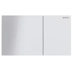 Betätigungsplatte SIGMA70 Glas weiß, 2-Mengen-Spülung - 115622SI1