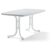 Sieger Boulevard-Klapptisch mit mecalit-PRO-Platte 150 x 90 x 72 cm Weiß