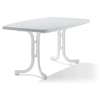 Sieger Boulevard-Klapptisch mit mecalit-PRO-Platte 150 x 90 x 72 cm Weiß