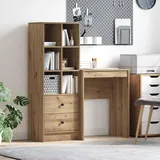 Möbel Schreibtisch mit Stauraum mit Regal 2 pcs Eiche handwerklich - Kommoden 3337304 - Braun