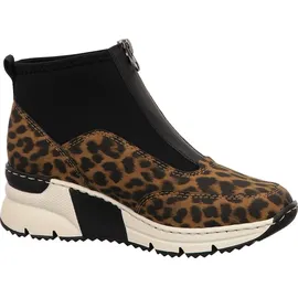 Rieker N6352-90 Schlupfstiefel Textil & Synthetik Damen in braun-Kombi - Gr. 40