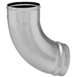 Zambelli Fallrohrbogen 72 Grad DN 80 mit Wulst verzinkt