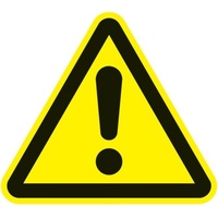 HP Autozubehör Warnzeichen ASR A1.3/DIN EN ISO 7010 200mm Warnung vor Gefahrenstelle Folie