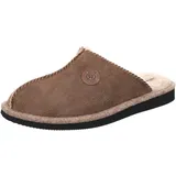 Rohde Herren Pantoffel Hausschuh Doubleface Lammfell Sondrio 7126, Größe:44 EU, Farbe:Braun - 44 EU