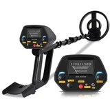 Metalldetektor, Hochempfindlicher Unterirdischer Metalldetektor Md-4080, Mit Wasserdichter 7,8-zoll-suchspule, Metallortungsfunktion Und Leichtem Scheibenmodus (schwarz)