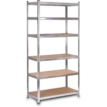 Humberg Lagerregal Metall 222 x 110 x 50 cm Silber