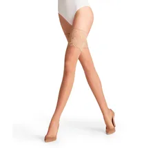 Falke Seidenglatt Stay-Ups 15 den, transparent, leicht glänzend, für Damen, 4169, Powder 38/39