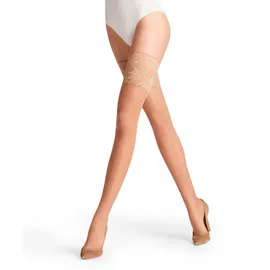 Falke Seidenglatt Stay-Ups 15 den, transparent, leicht glänzend, für Damen, 4169, Powder 38/39