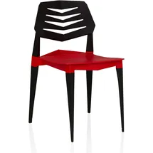 hjh living Flecharo Gartenstuhl 4-Fuß-Gestell 0 x 0 x 0 cm rot/schwarz