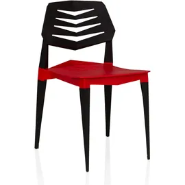 hjh living Flecharo Gartenstuhl 4-Fuß-Gestell 0 x 0 x 0 cm rot/schwarz