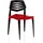 hjh living Flecharo Gartenstuhl 4-Fuß-Gestell 0 x 0 x 0 cm rot/schwarz